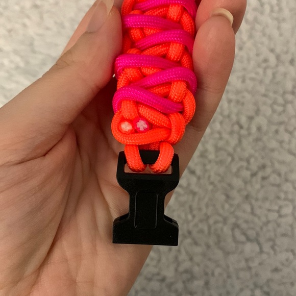 Orange and Pink Paracord Bracelet - Picture 9 of 13
